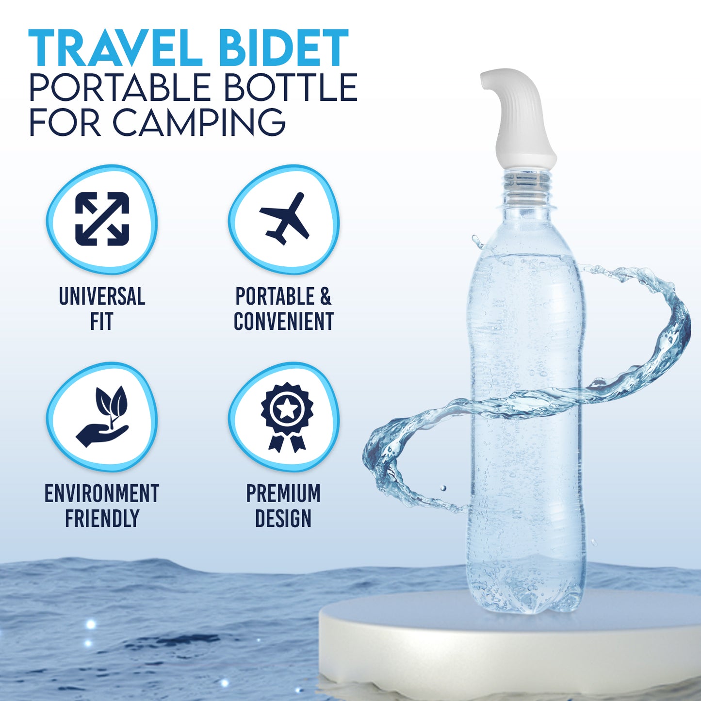 JEP 302 Travel Bidet Portable Bottle for Camping, Backpacking, Outdoors, & More