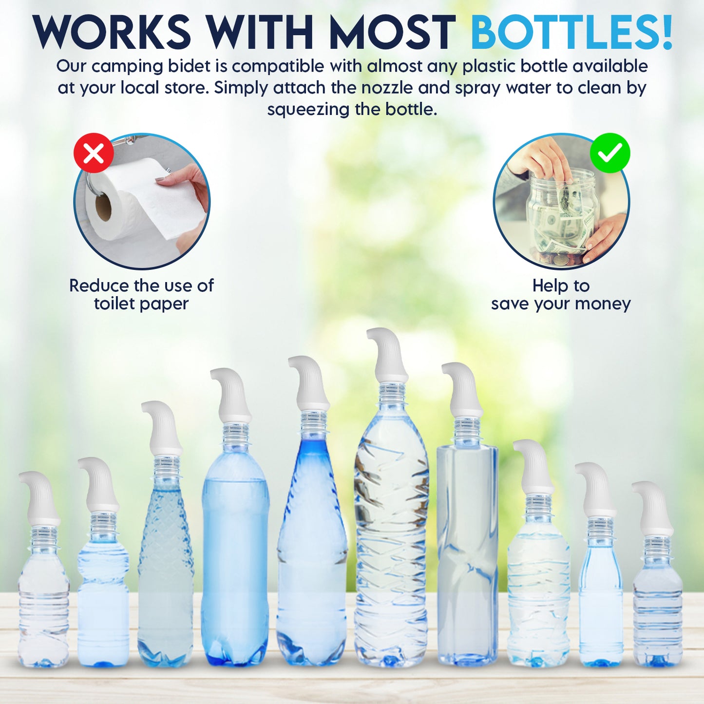 JEP 302 Travel Bidet Portable Bottle for Camping, Backpacking, Outdoors, & More